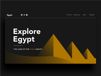 Daily UI Challenge - 003 app dailyui design egypt flat identity lettering minimal modern type typography ui ux vector web website