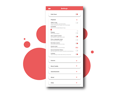 Day 7 - Settings app daily 007 dailyui design flat ui ux