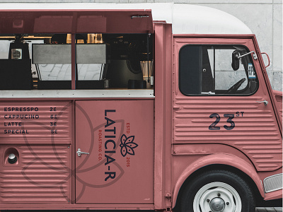 LATICIA-R | Citroen Coffee Van brand design brand identity branding branding design clean coffee coffee logo coffee shop design espresso identity branding identity design latte art logo minimal roasting typography van van life vector