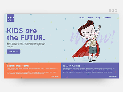 KIDS DZ. - Landing Page Design.