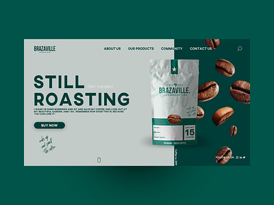 BRAZAVILLE. - Landing Page Design. app clean coffee design landing landing page minimal page ui ui ux ui design uidesign uiux user interface user interface design ux web web design website website design