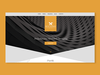 Nicole Colombo arquitetura design layout site ui ux webdesign yellow