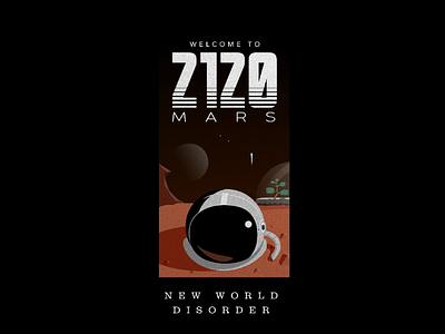 Welcome to 2120 future illustration mars minimal