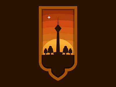 The Tower badge illustration illustrator logo