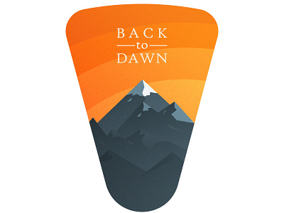 Dawn badge book cartoon clean conceptual cover dawn design illustration illustrator minimal morning mountain orange vector
