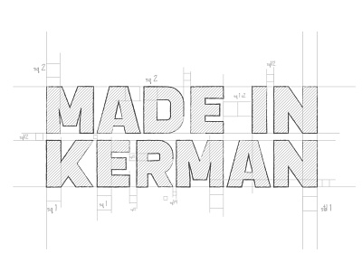 Made in Kerman Grid clean logo sketch typo typo logo typographic design typography