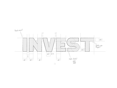 INVEST branding branding design finance financial font invest letter logo sketch type typography