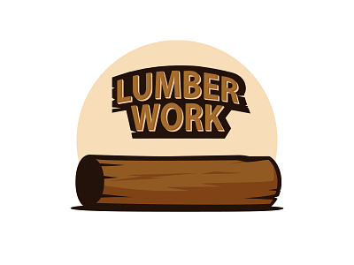 Lumber Work badge branding cartoon design illustration illustrator logo vector