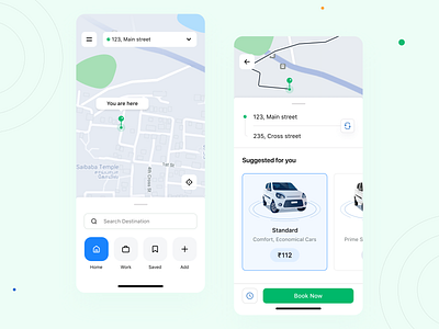 Taxi app app clean design interface minimal mobile ui taxi taxi booking app ui ux