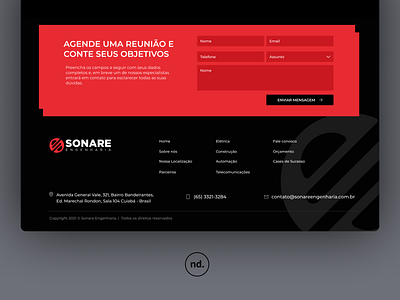 Footer web site - Sonare Engenharia