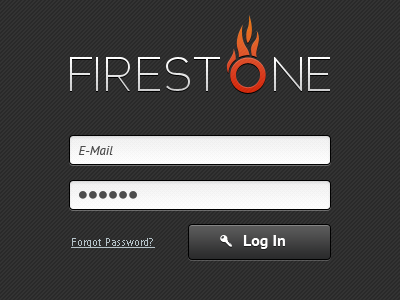Login backend black fire log in login logo ui