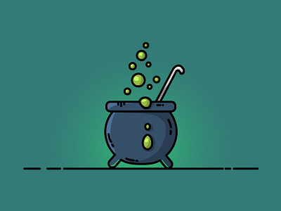 Cauldron cauldron flat icon vector witch