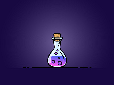 "Extra 24 hours in a day" potion alchemy bottle chemistry flat game icon icon potion ui vector