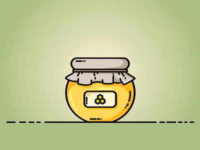 Honey jar design flat game art honey icon jar ui vector web