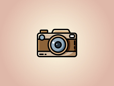 Retro camera camera design flat game art icon illustration logo photo retro ui vector