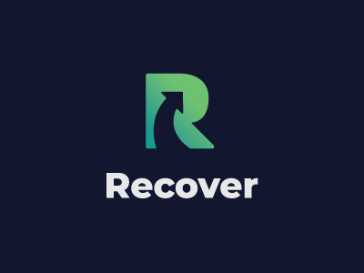 Recover letter technology innovation money levy charging collection green r recover logo