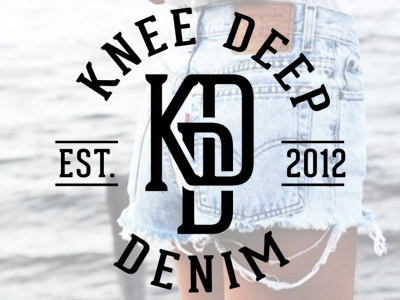 KneeDeepDenim branding denim kneedeepdenim lettering logo