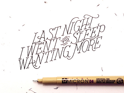 More hand handmade lettering lyrics type typography