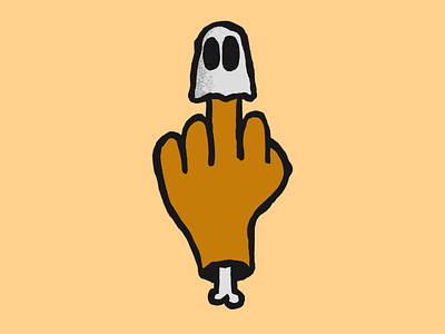 Happy Halloween design finger ghost halloween halloween design hand handmade illustration middlefinger swear