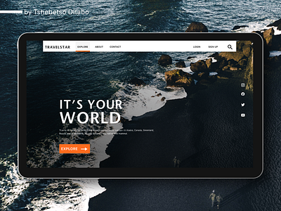 TravelStar - Travel Agency Concept beach branding concept design design concept landing page ui login page minimal travel agency travel app uiuxdesign website concept