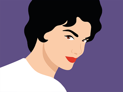 Connie Francis conniefrancis flat flatillustration girl illustration ipadpro minimal portrait vector