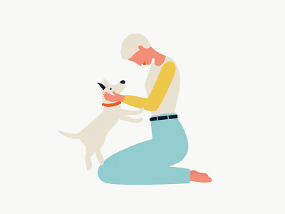 Me & Brukne cute dog flat hug illustration ipadpro selfportrait