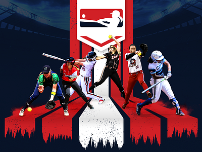 NPF athletes campaign design graphic graphic design marketing marketing campaign npf photoshop season softball sports teams