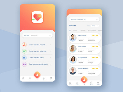 Medical App UI/UX app design clean design gradient gradient design medical mobile app mobile app design mobile design mobile ui product design ui ui design usability ux ux design ux designer ux research