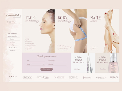 Cosmetology webdesign clean design concept cosmetology minimal pink ui design usability ux ux design webdesign