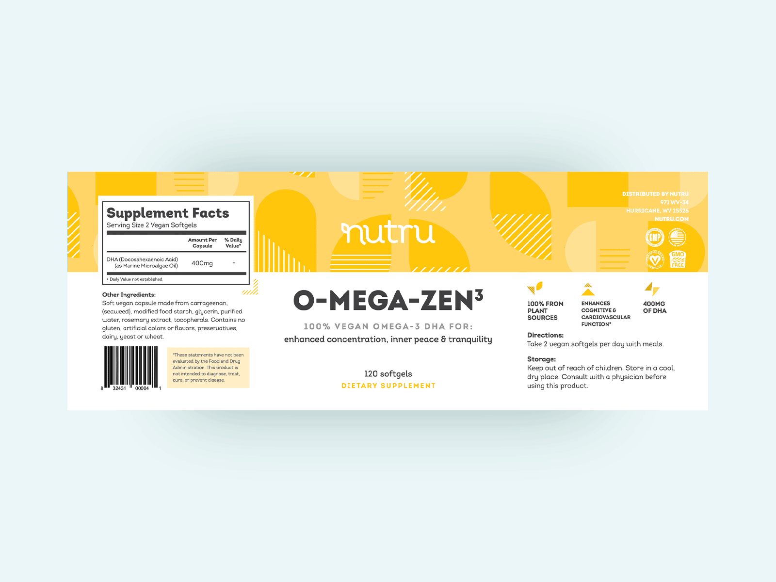 NuTru Label Redesign branding minimal natural supplements