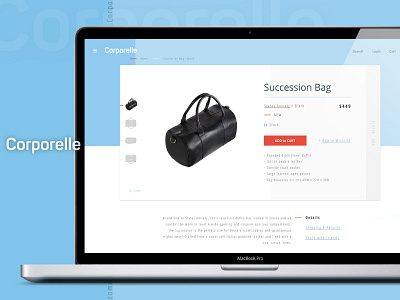 Corporelle Shop clean commerce design desktop market online shop ui ux web
