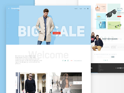 Corporelle Shop clean commerce design desktop market online shop ui ux web