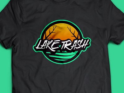 Lake Trash 80s 80s style 90s branding design illustration logo tshirt tshirt art typography