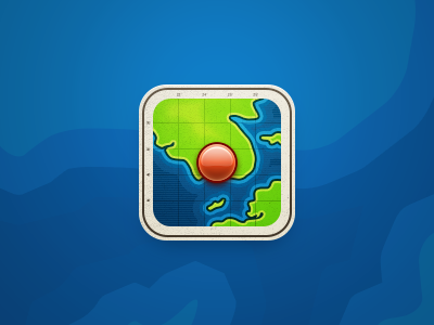 MapCase App Icon app icon icon ios6 map map icon pin skeuomorphism