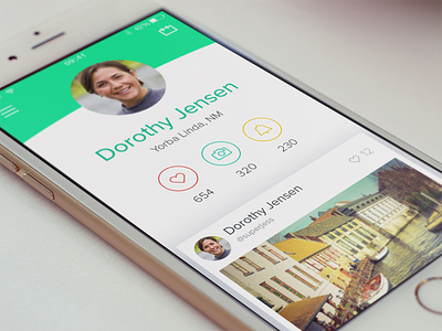 Profile Concept app concept icons interface ios likes notifications photos profile