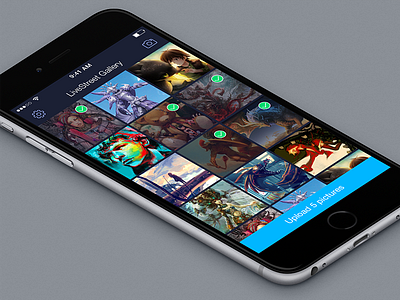 LiveStreet Gallery App app application gallery ios livestreet ui upload ux