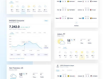 Private Search Engine Widgets blue browse clean football light privacy private search search engine search results stock market uidesign uiux weather weather forecast widgets