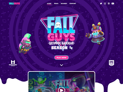 Fall Guys - Website Redesign Concept