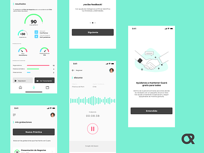 Guará - App Design ai app app ui voice voice recorder