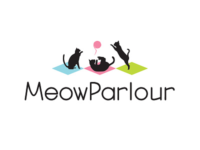 Logo Concept #2 for Meow Parlour cats logo concept logo design