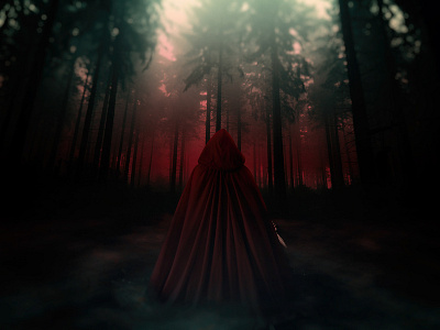 Blood Scent blood horror illustration killer little red riding hood photoshop red tree wood