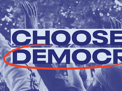 Choose Democracy blue brand design branding democracy election logo logo design political politics protest purple red visual identity
