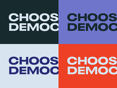 Choose Democracy blue brand design brand identity branding check mark democracy democratic handwriting logo logo design political politics purple red visual identity visual identity design