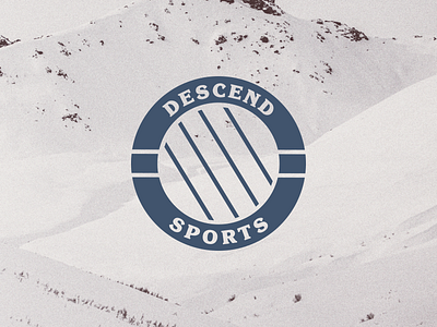 Descend Sports apparel bike blue branding brown descent distressed gear logo logo design outfitter retro ski slope snowboard sports throwback type vintage winter