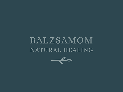 Balzsamom Natural Healing badge bath products blue brand identity branding calming circle cross elegant leaf logo logotype natural healing nature red soap therapy typography visual identity wordmark