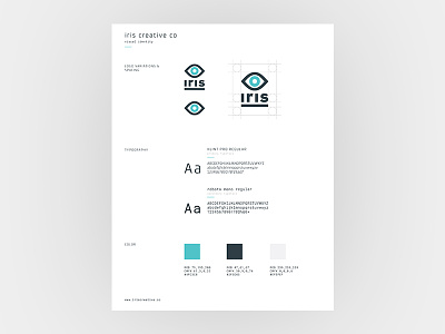 Iris Brand Guide blue brand eye grey guide iris logo rebrand typography