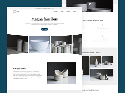 Clay - Ceramics Template ceramics clay design figma template visual design webflow