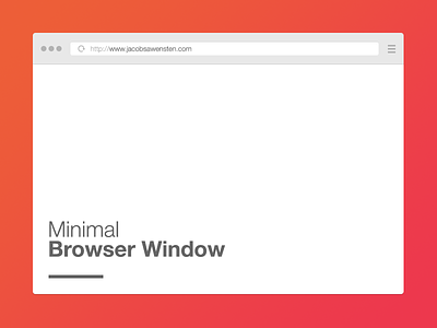 Free minimal browser window