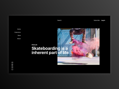 Skate design sketch ui ux web website