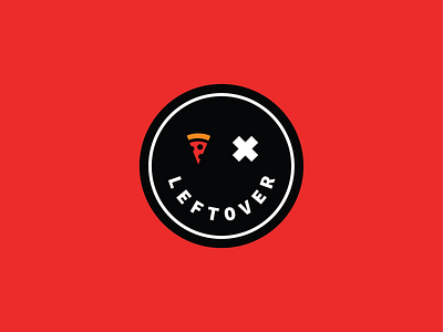 Leftover Button brand button button design identity illustration pizza slice smiley face vector